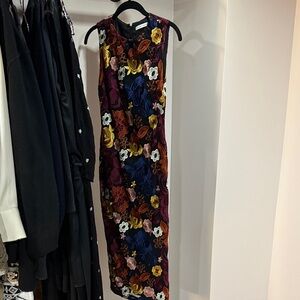 Alice + Olivia Multicolor Floral Midi Dress